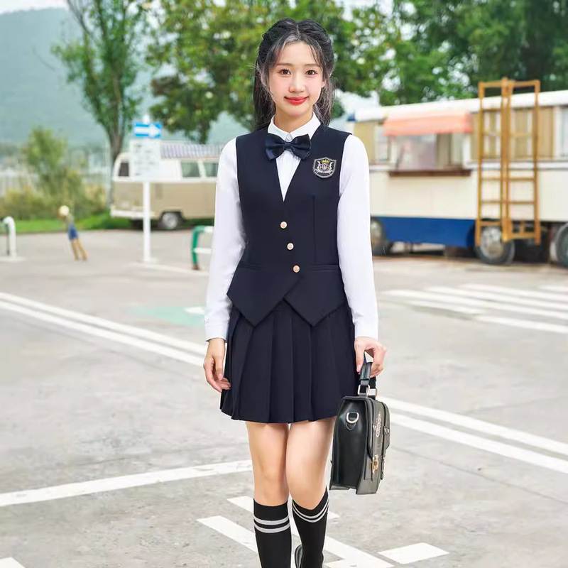 College Style Suit Vest Jk Uniform suit Women's Spring and Autumn Temperament Vest Professional Wear Billiards Club Work Clothes College Style Suit Vest Jk Uniform suit Women's Spring and Autumn Temperament Vest Professional Wear Billiards Club Work Clothes