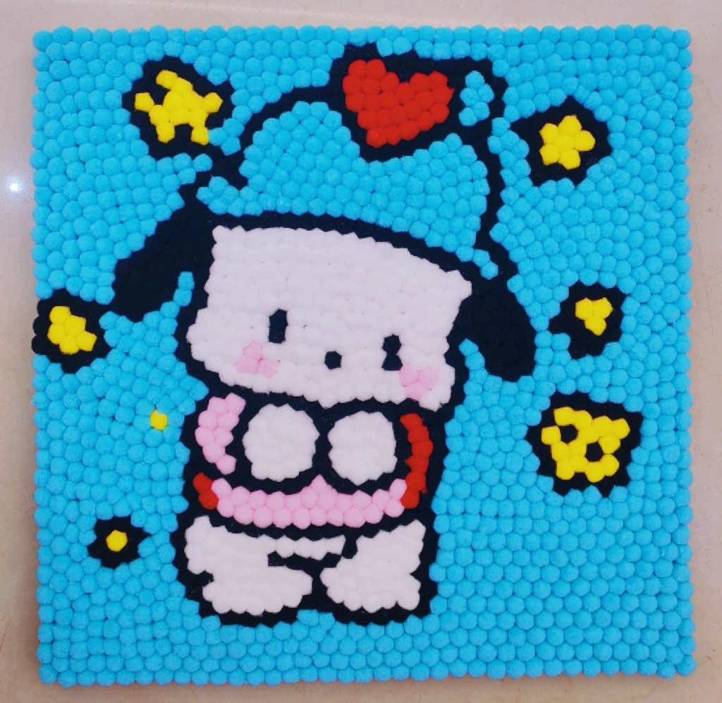 Materials set, children's small bag, plush stickers, DIY