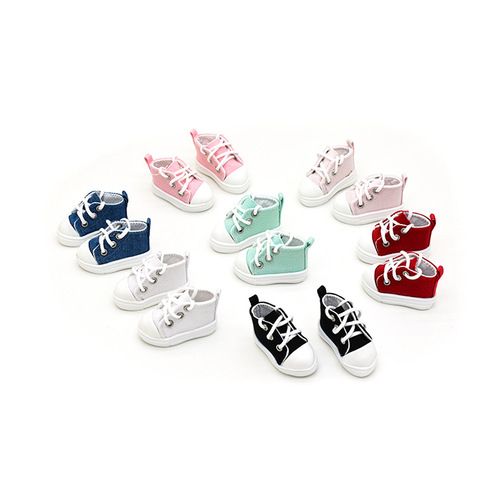 6-inch BJD Doll Shoes, 20cm Cotton Doll Canvas Shoes, 30cm Barbie-style Baby Shoes with Laces