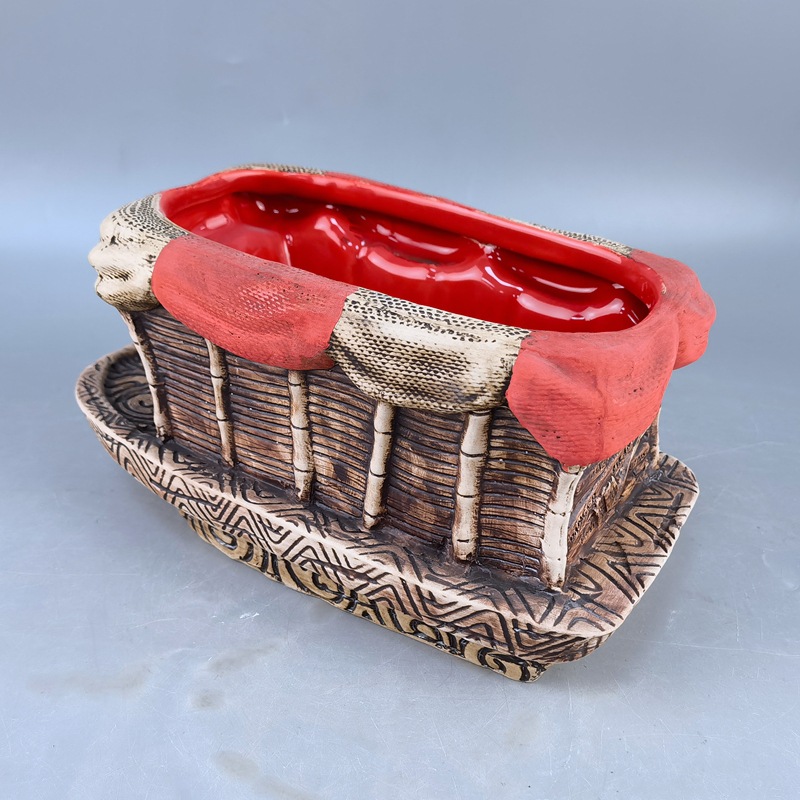 Cerámica Noé's Ark coctelería Tazón Punch Bowl Ticky Cup Copa de cóctel en forma de barco Bar Tazón grande Cubo de hielo