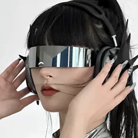 Новые футуристические солнцезащитные очки Cyberpunk All-In-One Солнцезащитные очки Cyber Celebrity Didi-Disco Персонализированные европейские и американские Солнцезащитные очки