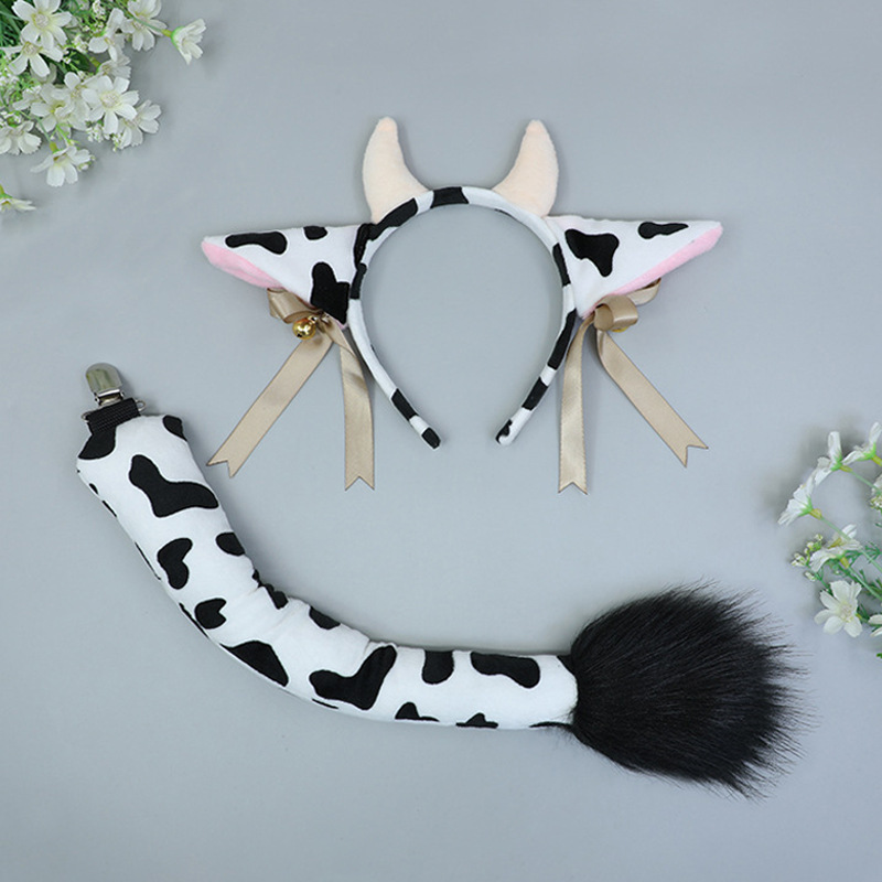 Diadema de Peluche de Vaca de Hierro Hecho a Mano image 3