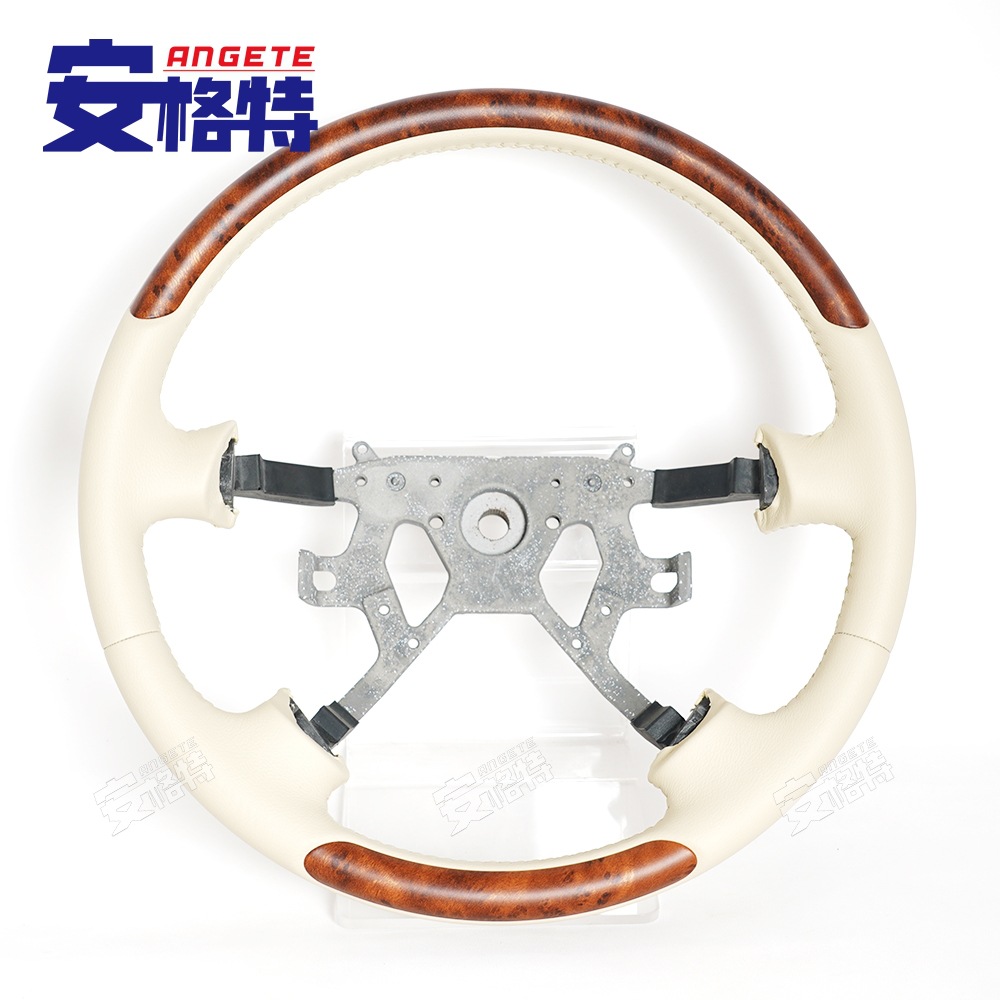 Cross-Border Hot Sale Suitable for 13-20 Nissan Patrol Patrol Y61Gu Peach Wood Car Steering Wheel Modification