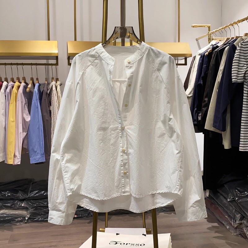 Casual Round Neck Long-Sleeved Shirt for Women Spring and Autumn New Korean Style Simple and Versatile Loose Slimming Top Casual Round Neck Long-Sleeved Shirt for Women Spring and Autumn New Korean Style Simple and Versatile Loose Slimming Top