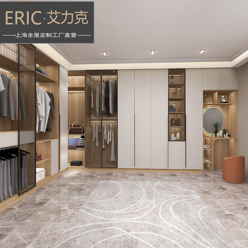 衣柜实木多层板木奶油风工厂衣柜衣帽间卧室宝宝多门实木家具