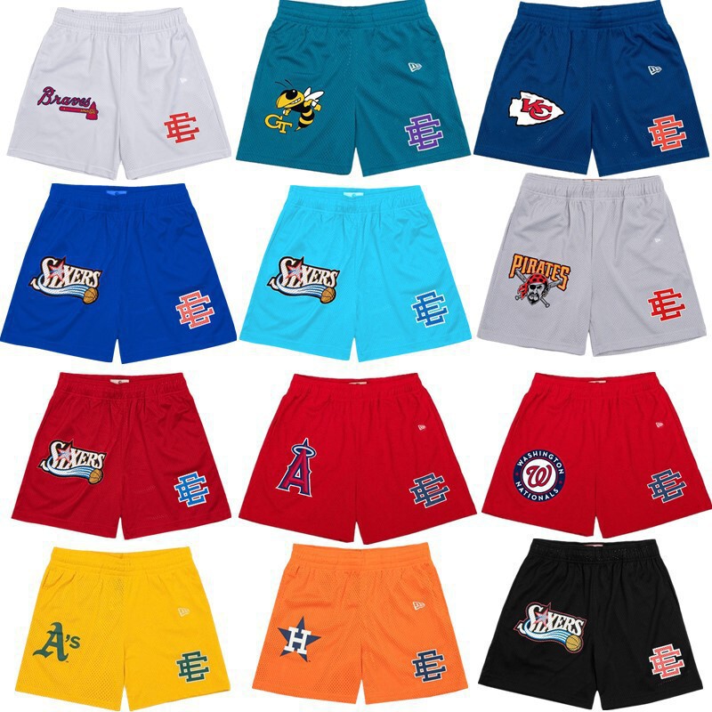 American Ee Shorts Co-Branded Ericemanuel Sixers76 North Carolina Team League Digital Printing Couple