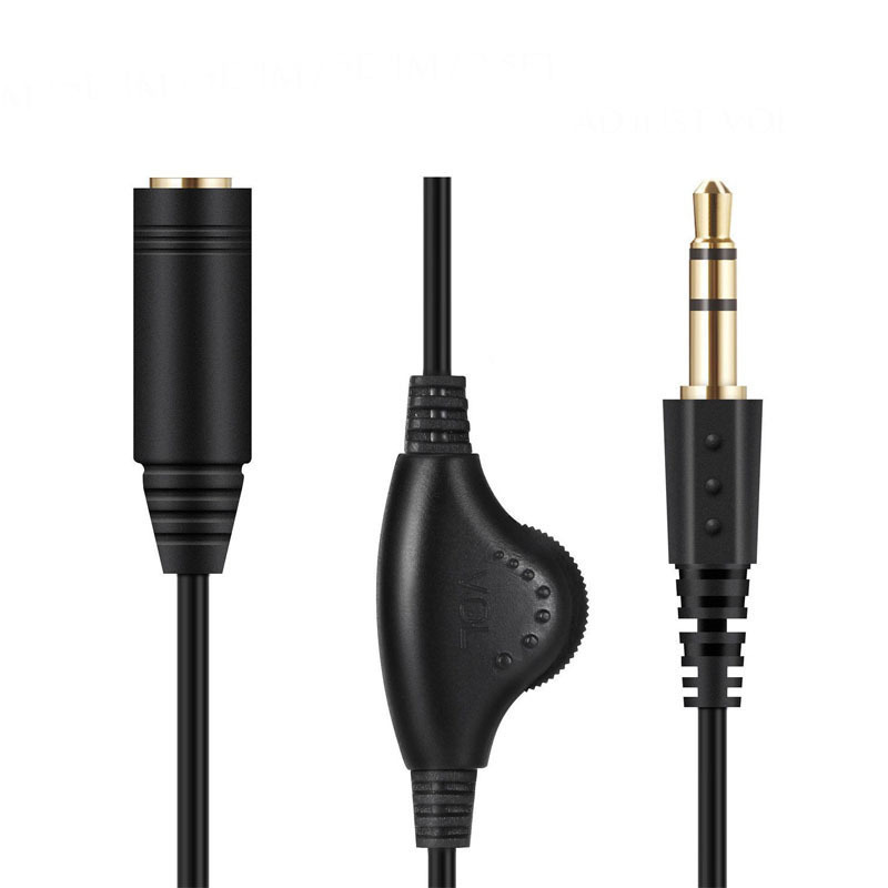 3.5mm audio cable Public to control the audio extension of the audio extension line, control the adjustment of the pulley -type adjustment audio cable