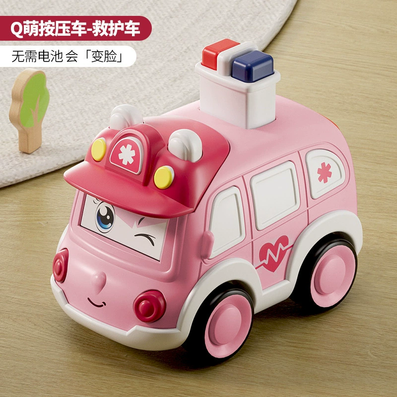Warrior, inertia toy car, ambulance, police car, cartoon small car model