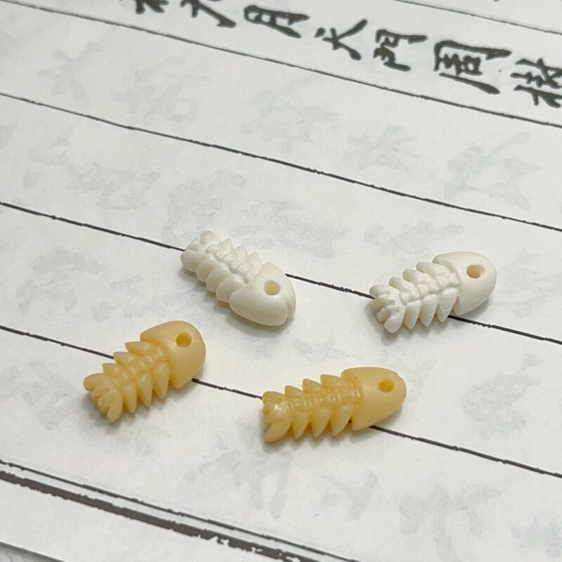 Camel Bone Carving Fish Bone Fossil Pendant Ornament Accessory DIY Charm Bracelet 833