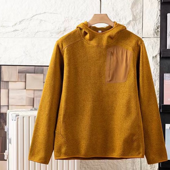 Bird Cationic One-Piece Knitted Outdoor Elastic Breathable Sports and Leisure Couple Style Hooded Fleece Sweatshirt Trendy