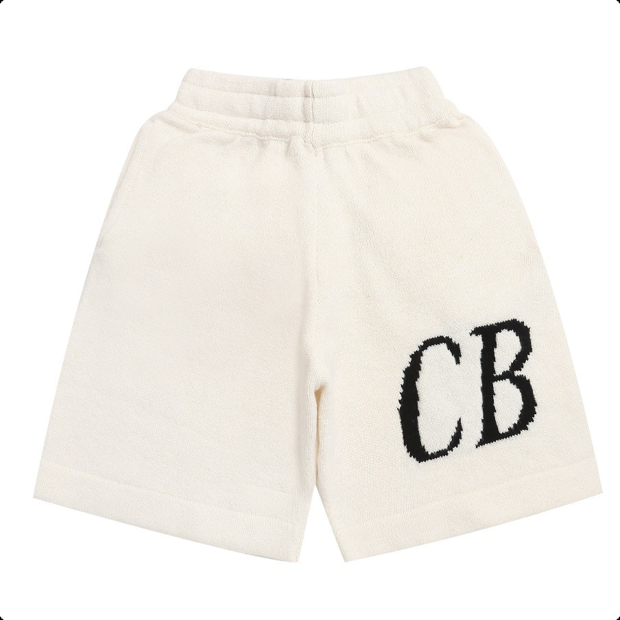 Cole Buxton Intarsia Knit Shorts Natural
