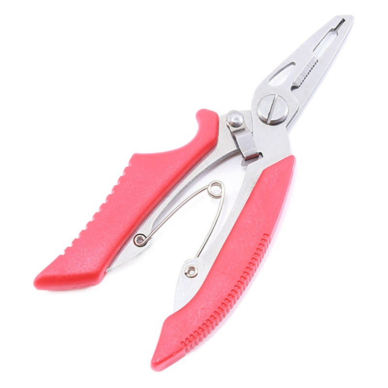 Stainless steel bending mouth fishing tongs Luya tongs fishing scissors fish Controller strong horse fishing line scissors hook pliers hook picker