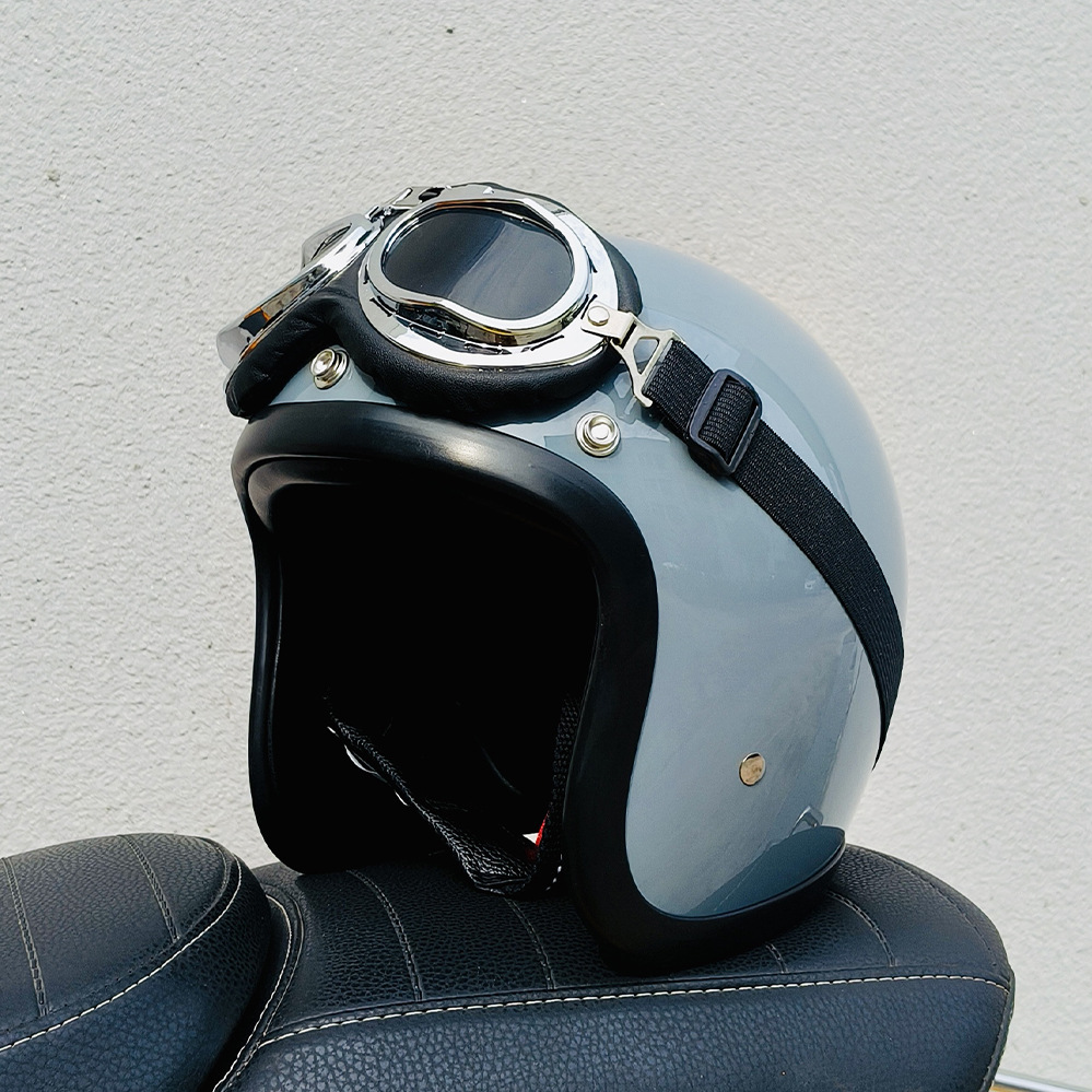 Motuoche – 500TX Helmet Half Motosiklet kaskı (dəbilqə) - cement-grey-xl