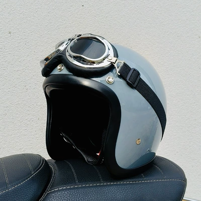 Cross-Border Exclusive 500Tx Helmet | Motosiklet kaskı (dəbilqə) - cement-gray-aviator-glasses-s