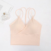 Summer silk sexy sports bra, breast tightener, T-shirt, underwear, for small vest, V-neckline