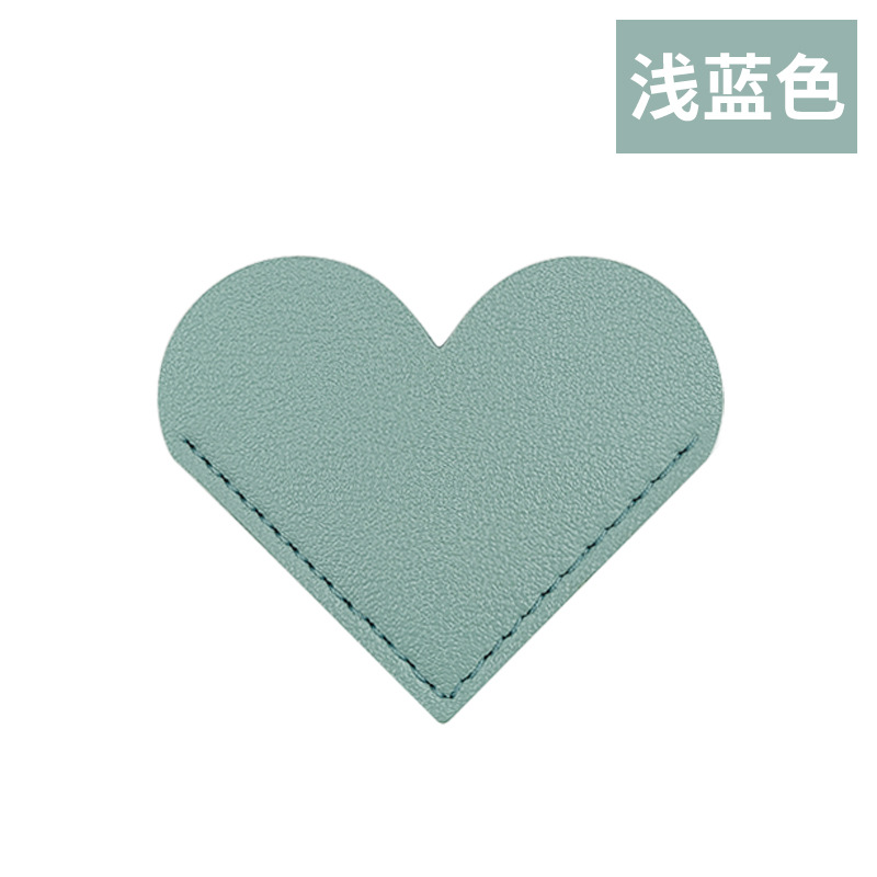 Cross-border en stock personalizable LOGO de cuero en forma de corazón marcador pegatinas amor marcador de cuero pu marcador pequeño lote al por mayor