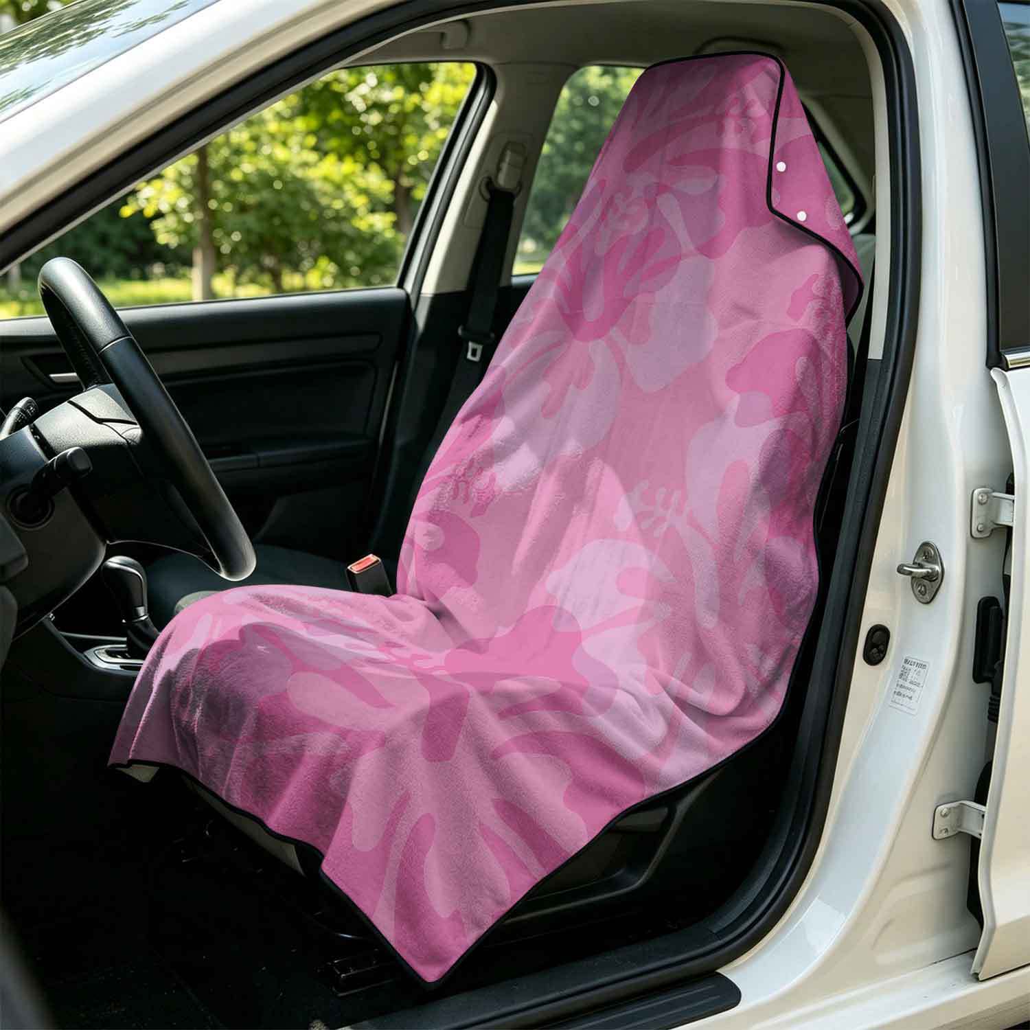 Printed bath towel and car seat cover 2-in-1, ultra-fine fiber outdoor beach and car dual-use universal seat cushion