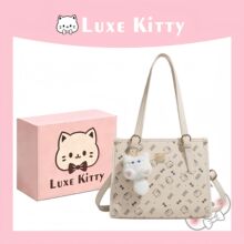 Luxe Kitty猫包时尚通勤包单肩手提腋下包斜挎托特包百搭通勤包女