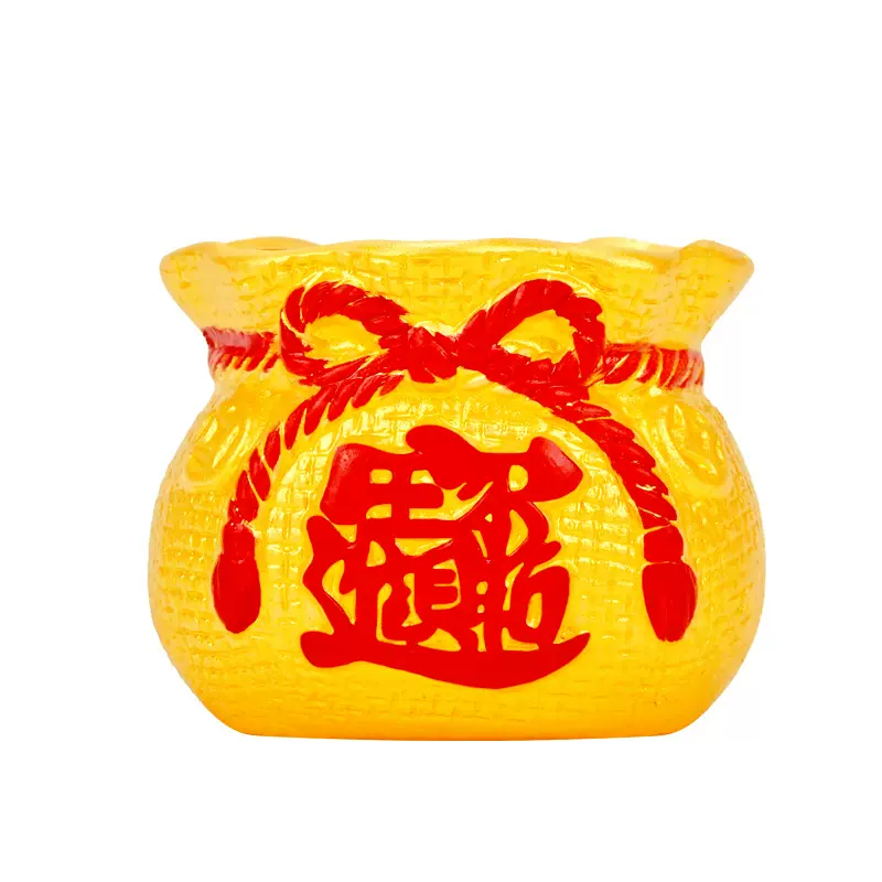 小号多肉花盆金色招财寓意仿真花盆容器招财进宝创意花盆-120333