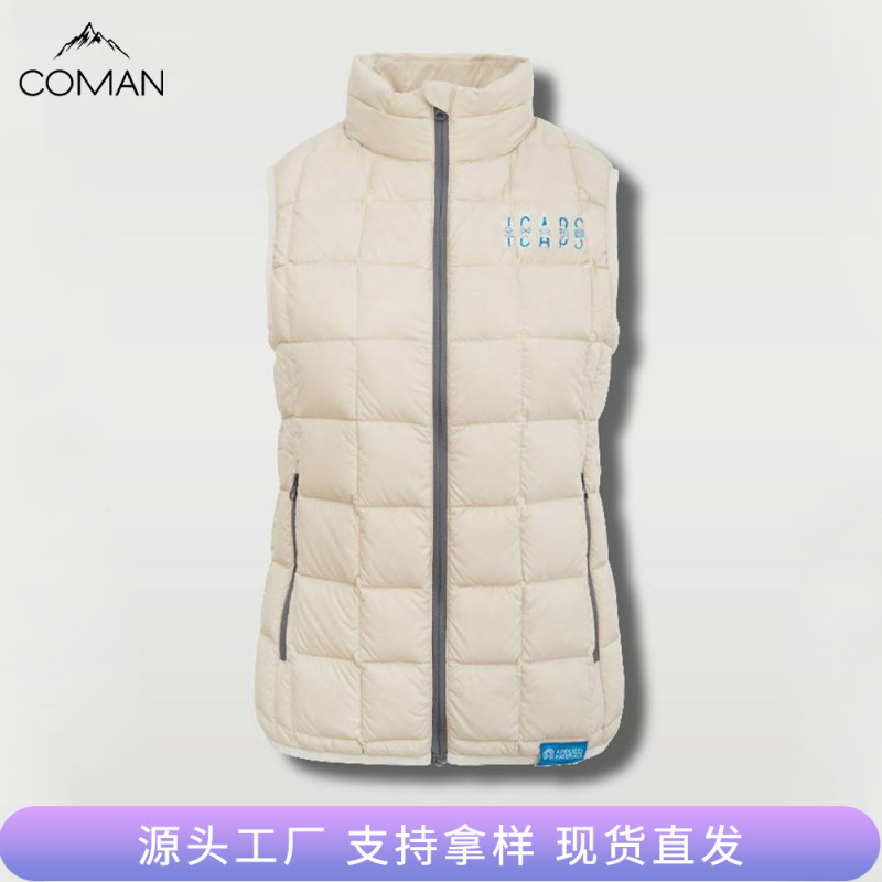 In-Stock Lightweight down Vest for Women, 2026 Autumn and Winter, European and American Style, Outdoor Stand Collar, Short Casual Warm Vest, Lightweight