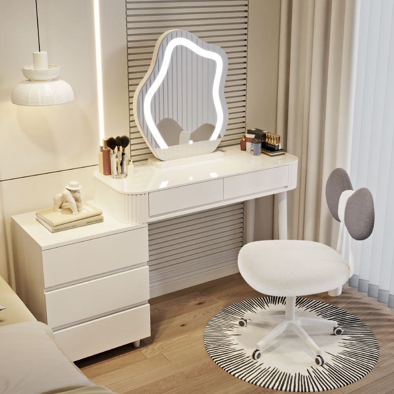 화이트 100 테이블 + 캐비닛 + 거울 + 팬더 의자