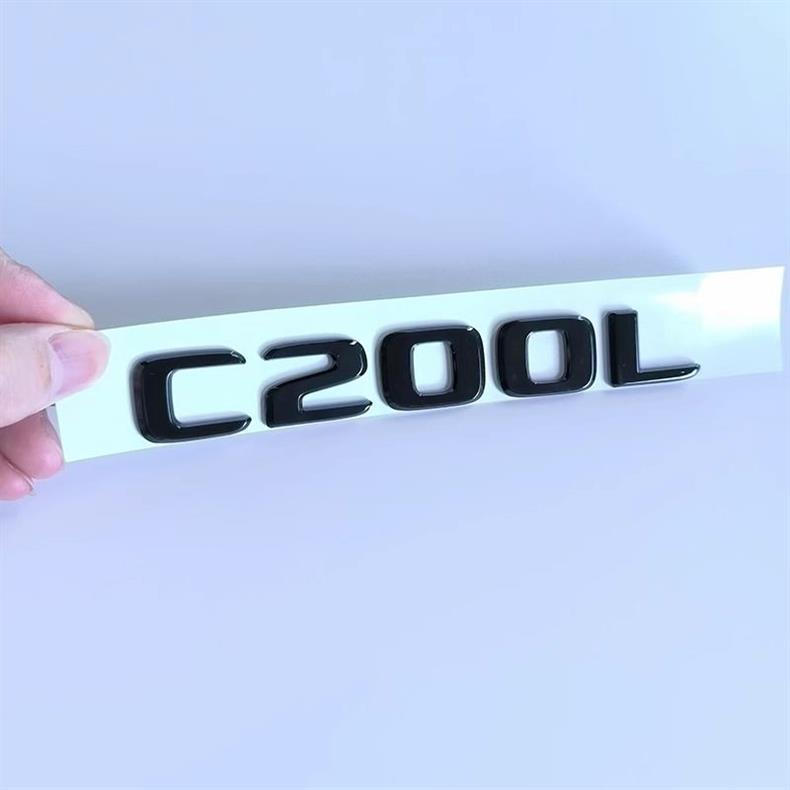 Black C200L/C260L rear emblem sticker for Beijing Mercedes-Benz C300L, C-Class decoration