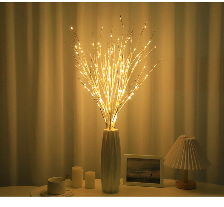 LED-Lichterkette aus Birkenzweigen mit Kupferdraht – Beleuchteter Baum – Kreative Weihnachtsdekoration_voghion.com