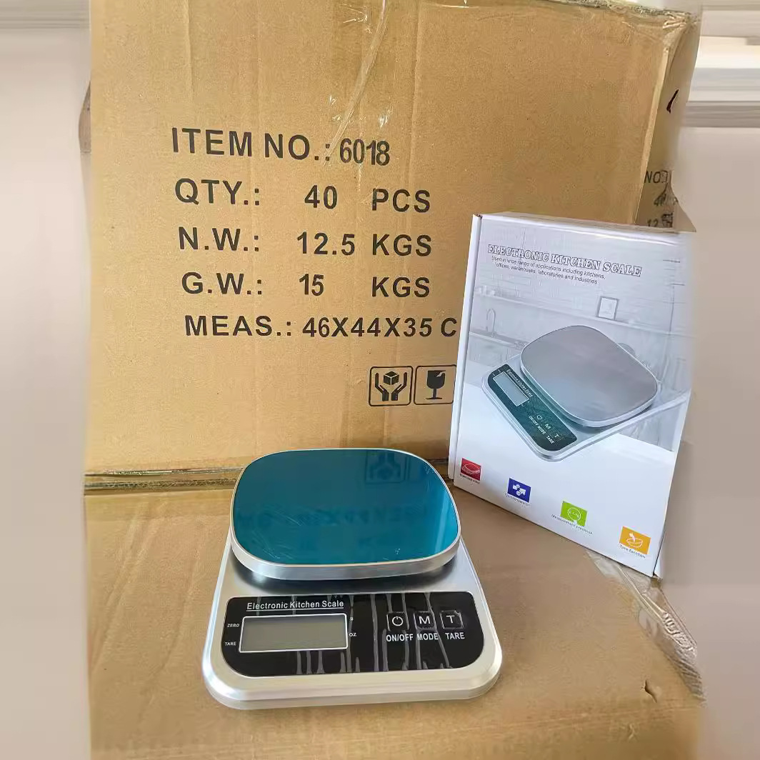 2024 nueva báscula de cocina 10kg / 1g báscula electrónica retroiluminación báscula de peso báscula de comercio exterior inglés