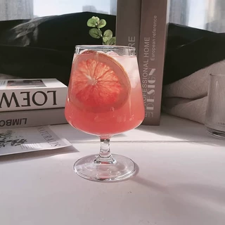 网红草莓杯蛋糕甜品玻璃杯餐厅酒杯矮脚白兰地杯饮料杯新年圣诞礼