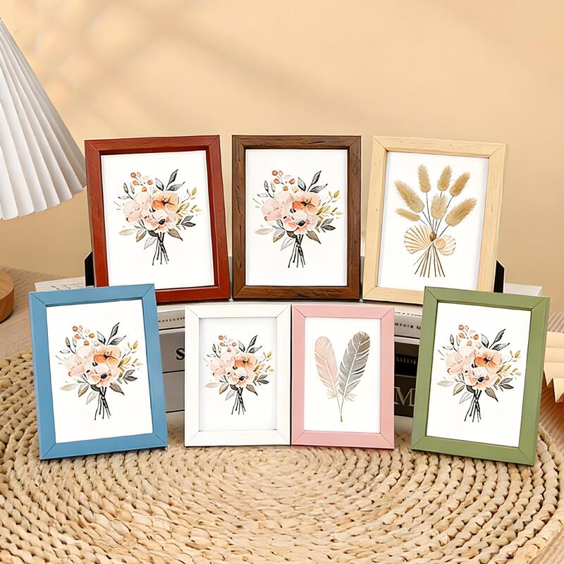 Ancient Style Photo Frame Ornaments Decorative Wooden Photo Frame Ornaments Photo Frame Table Ancient Style Chinese Style Living Room Bedroom Ornaments