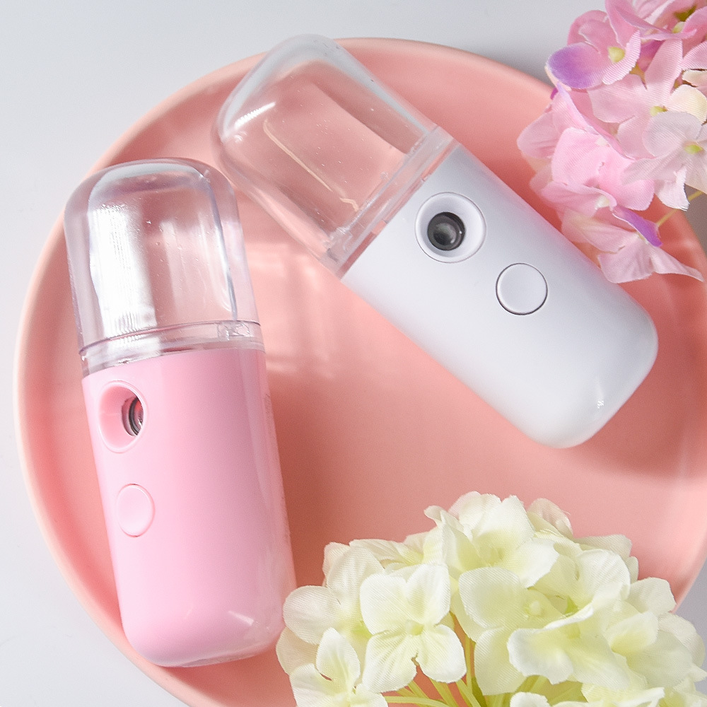 Nano spray de agua reposición instrumento humidificador facial pequeño portátil recargable belleza instrumento máquina de pulverización en frío vapor facial image 5