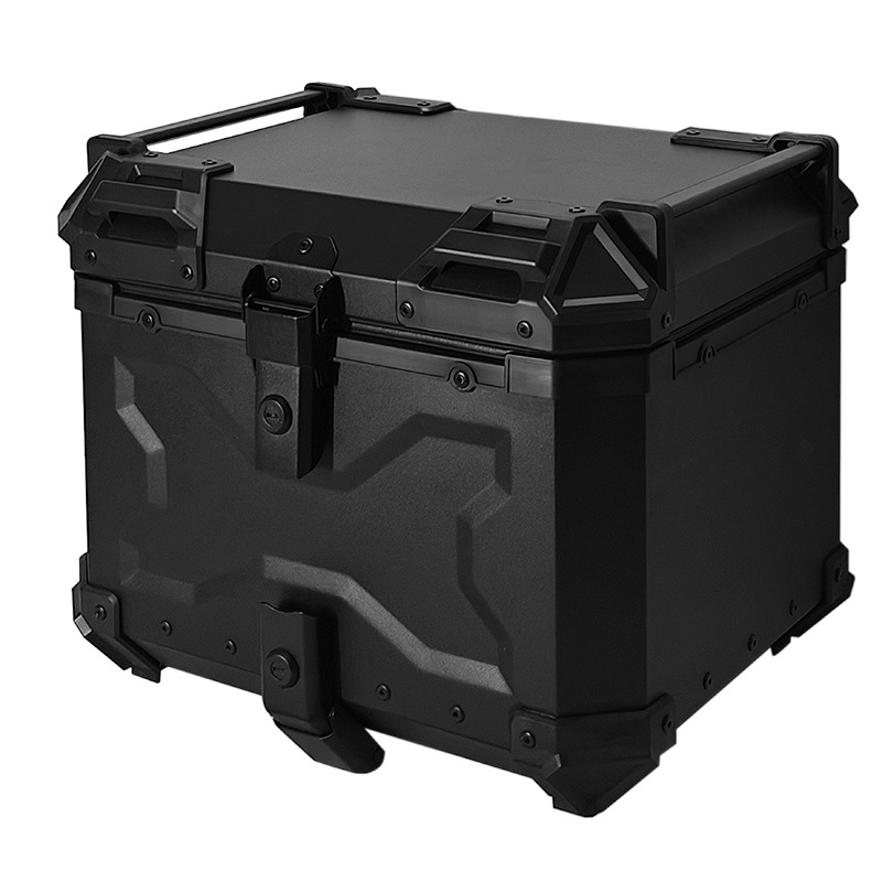 Caja de la cola trasera de la motocicleta caja de la cola de aleación de aluminio de liberación rápida 36/45L/55L/65L/80L maletero impermeable de múltiples especificaciones