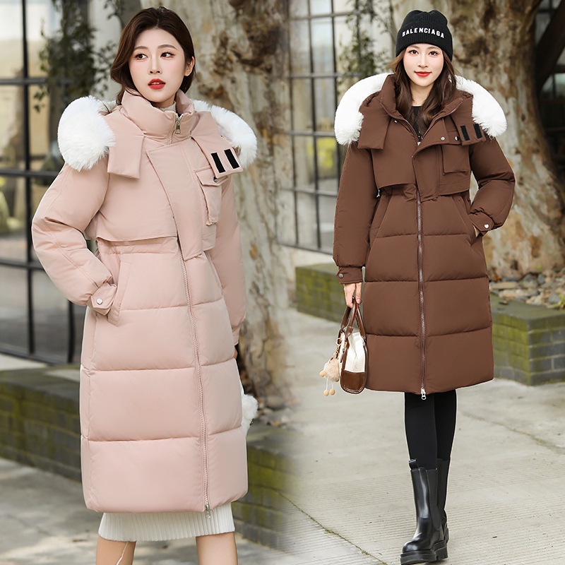 2025 ropa de invierno de mujer de plumón, nuevo estilo coreano abrigo de moda suelto y grueso