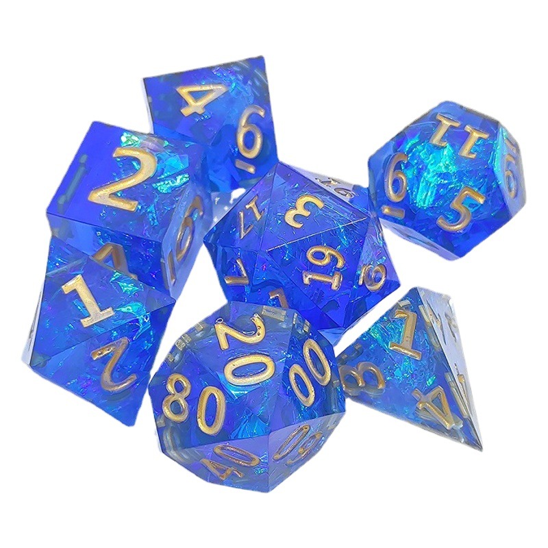 Resina de ángulo agudo DADOS COC corriendo grupo Cthulu DND Dragon y Dungeon juego de mesa TRPG poliédrico DADOS