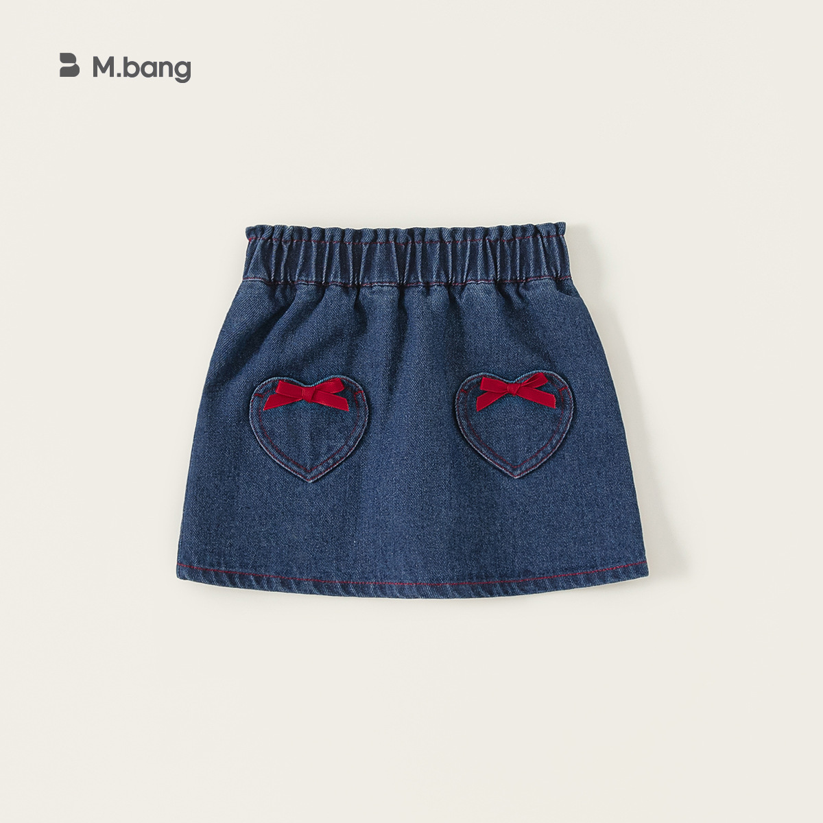 Youbao ropa para niños 2025 otoño nuevo producto vestido de mezclilla para niños amor arco falda de niña falda de niña