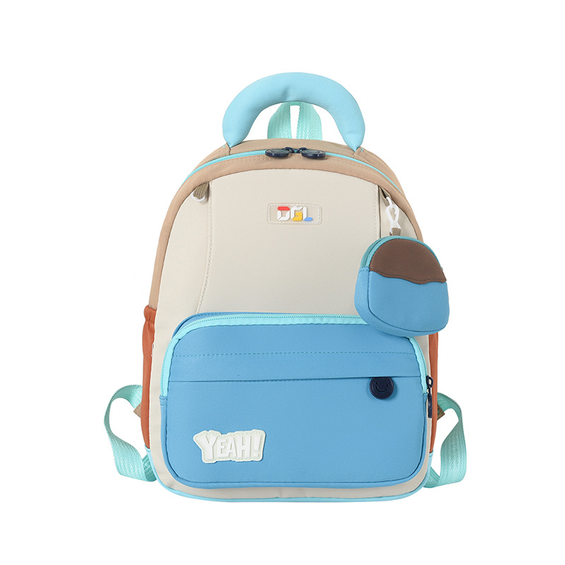 Mochila de clase de estudiantes de primaria de gran capacidad, nueva mochila coreana para niños y niñas, mochila infantil de color contrastante de moda transfronteriza
