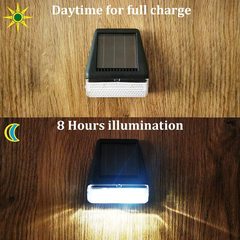 New solar wall lamp outdoor rainproof courtyard garden decoration staircase step lamp wall fence LED wall lamp