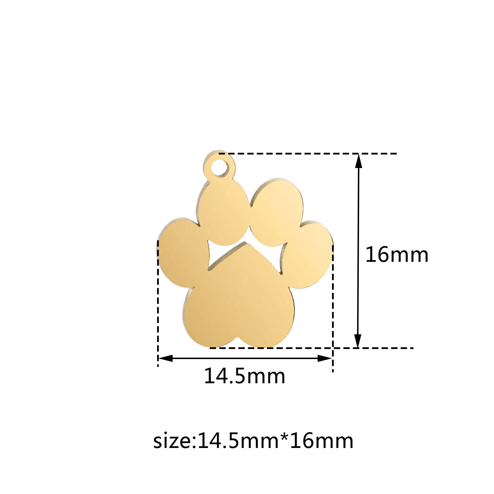 DOOYIO 5 Teile/los Edelstahl Charms Tiere Hund und Katze Klaue Anhänger für DIY Halskette Schmuck Handgemachte Herstellung Liefert – Detail 2