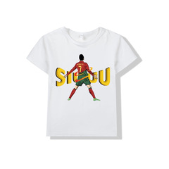 跨境FoolBall Star足球明星童裝中大童時尚潮流個性短袖T恤亞馬遜