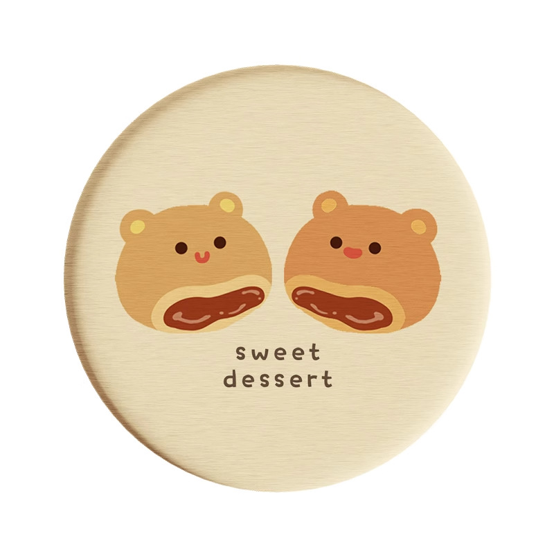 Posavasos de café de oficina de dibujos animados, posavasos de escritorio, posavasos de agua redondos, almohadillas absorbentes de agua de barro de diatomeas, encimera de secado rápido