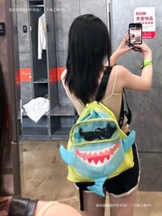 小鲨鱼游泳包干湿分离收纳防水包儿童成人健身双肩包大容量洗漱包