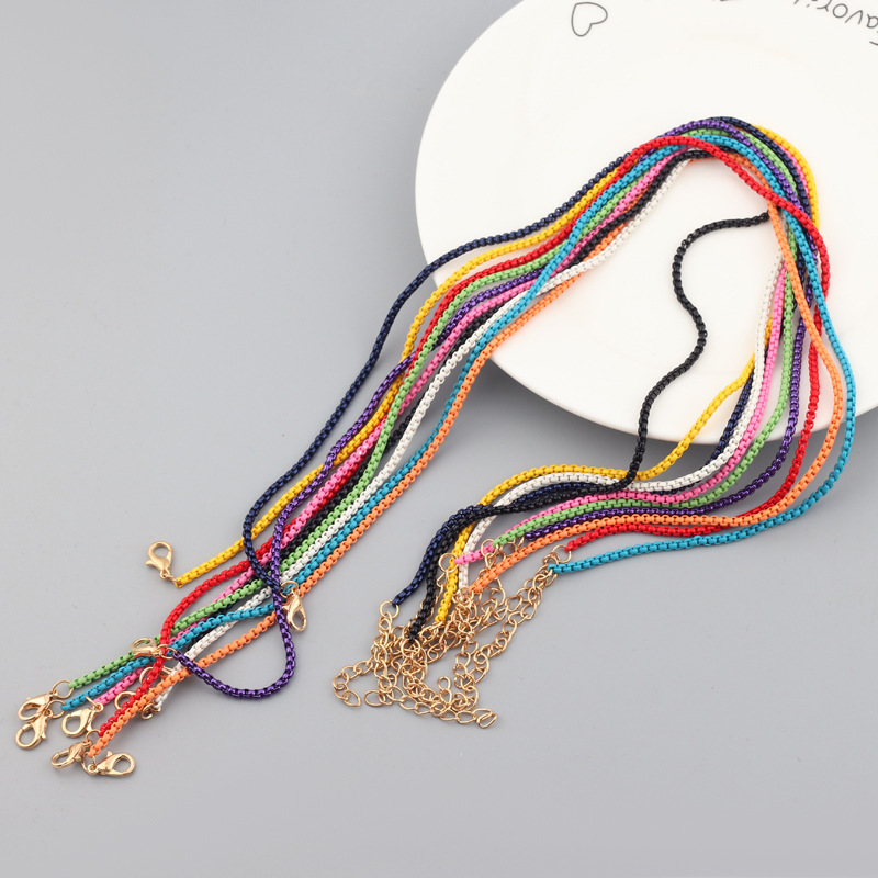 Simple Style Geometric Alloy Stoving Varnish Chain Necklace