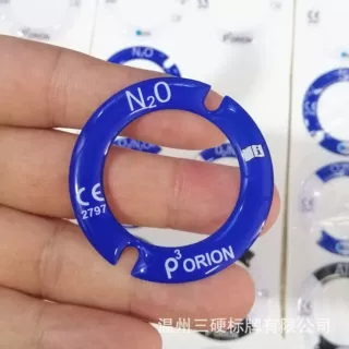 设备标签UV圆环形滴胶贴纸 PU epoxy resin sticker背胶不干胶