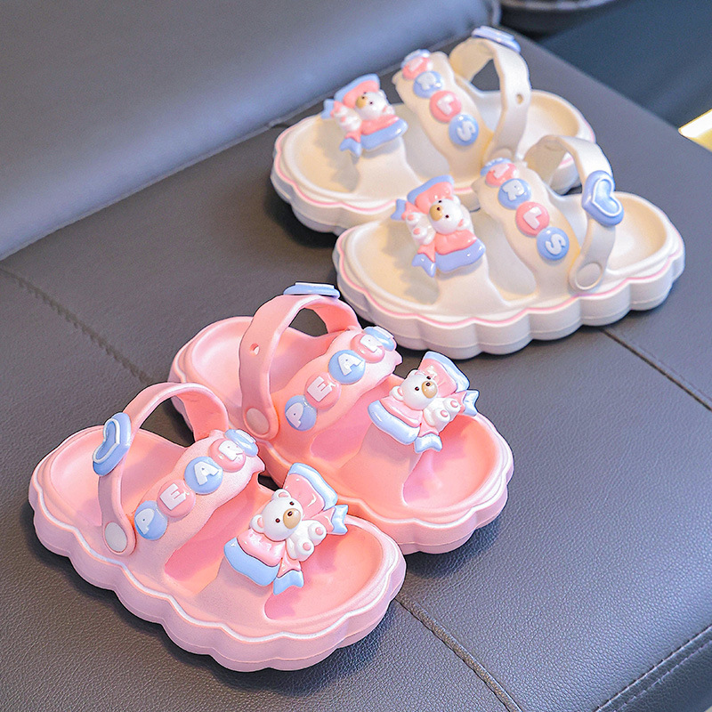 Nuevas sandalias EVA para niños lindos niños dos zapatillas de verano suaves antideslizantes zapatillas de bebé
