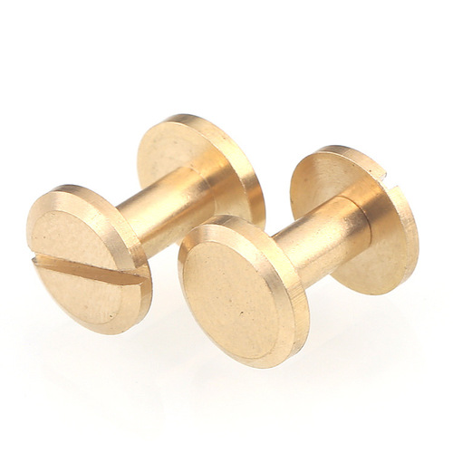 [m4] Copper flat head one-letter rivets locking screws belt decoration photo album account book recipe rivet lock buckle