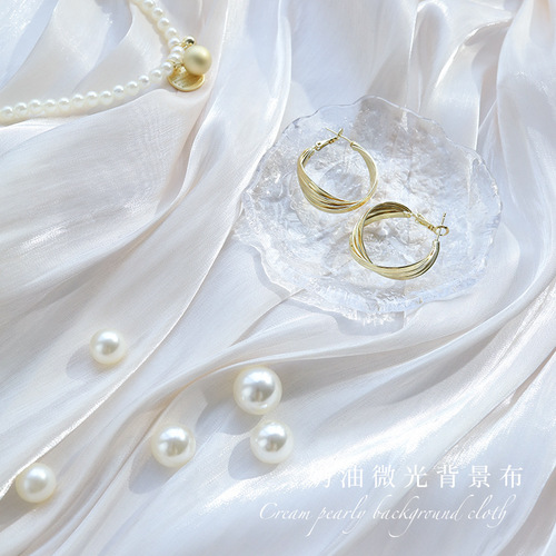 Photography background cloth reflective silk cloth shooting high-end jewelry jewelry scene props bow shape wrinkles