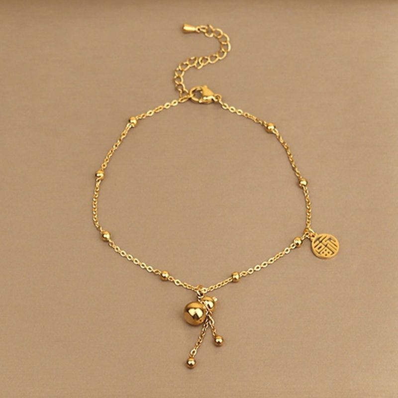 Tobillera de calabaza de bendición dorada