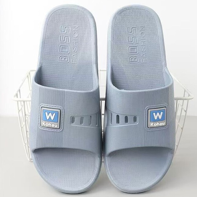 Summer classic men's home non-slip wear-resistant breathable indoor and outdoor one-word stall supermarket slippers factory direct sales