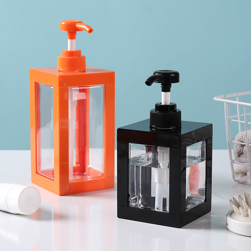 Nuevos productos transfronterizos botellas vacías transparentes de alta calidad loción de baño doméstica desinfectante de manos de hotel de presión viajar botellas divididas