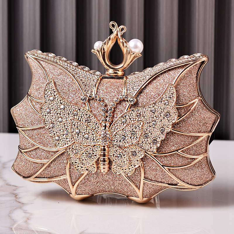 Bolsas de cena de lujo de moda borracha hueca bolsas de fiesta de mariposa bolsas de boda bolsas de mano bolsas de moda europeas y americanas fabricantes de bolsas de mujer